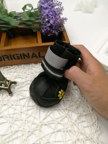 Waterproof dog shoes (Option: Black-No7)